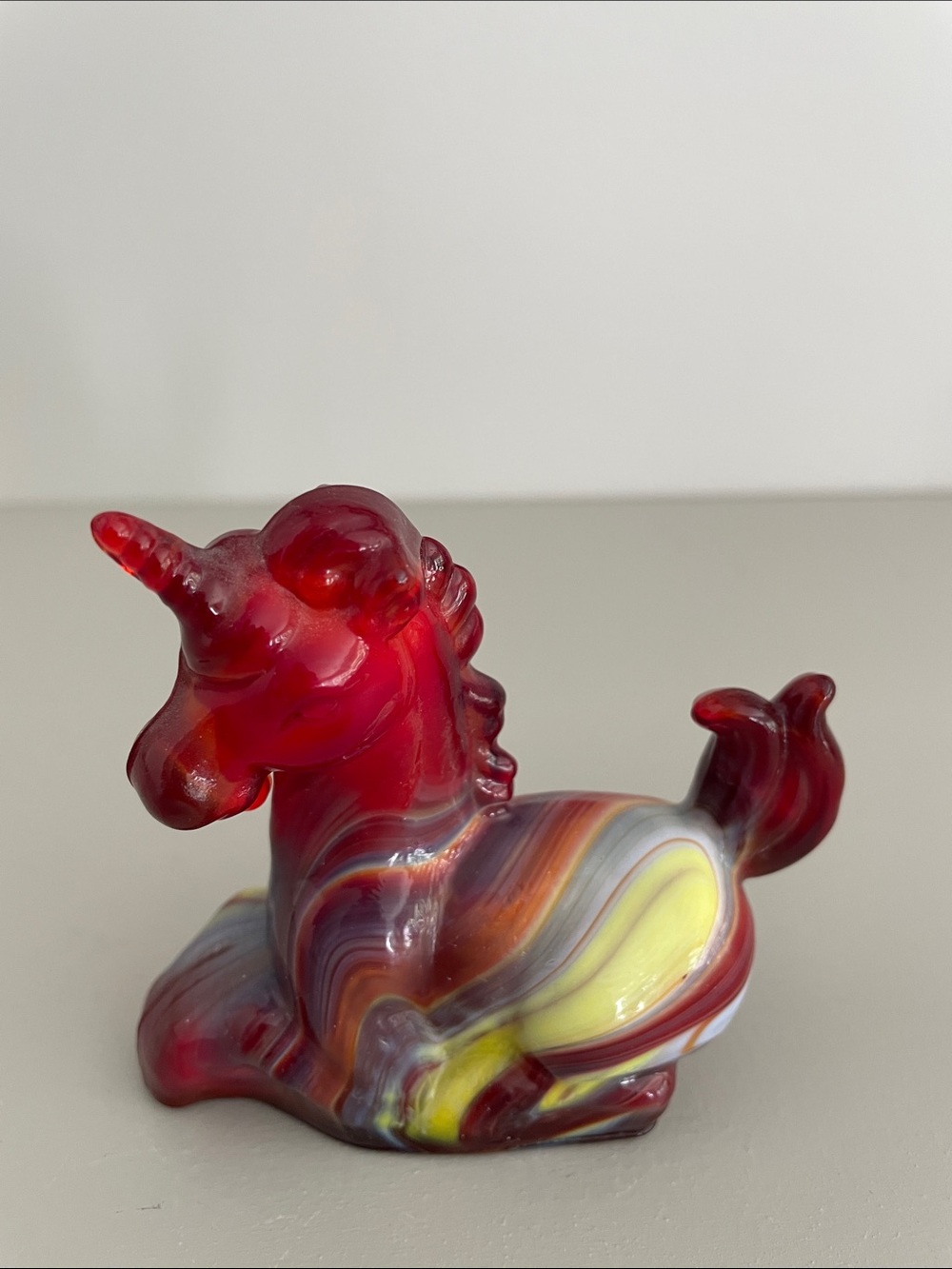 Boyd Glass lucky unicorn figure-Bermuda Slag!